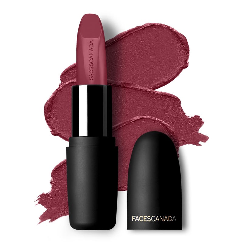 Faces Canada Weightless Matte Lipstick 4g Flamboyant Plum 12 (Maroon) - Image 1